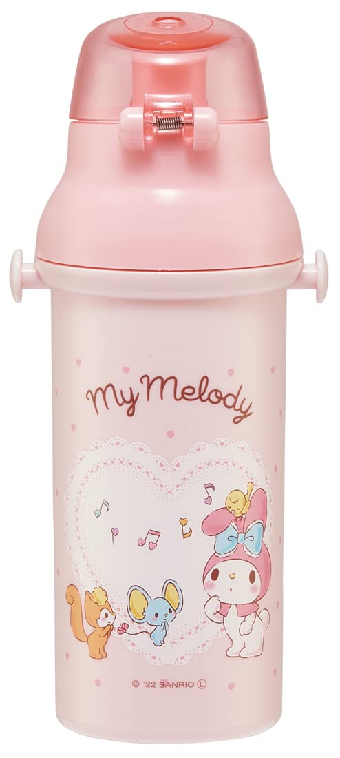 Skater My Melody Gentle Music 480Ml Antibacterial Plastic Water Bottle for Girls Made in Japan- Japan Figure Store - #1 Bring To You The Best Japanese Goods