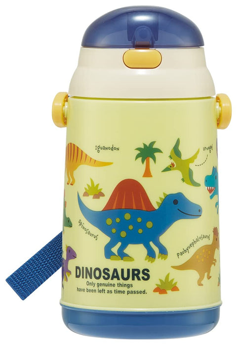 Skater 400ml Dinosaur Picture Water Bottle with Straw Push-to-Open Type SSH4C-A- Japan Figure Store - #1 Bring To You The Best Japanese Goods