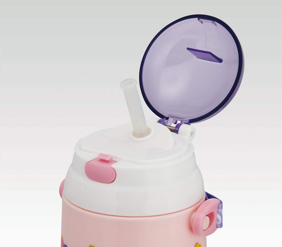 Skater Happy Smile 400ml Water Bottle with Straw - Push to Open SSH4C- Japan Figure Store - #1 Bring To You The Best Japanese Goods