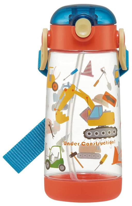 Skater Kids Clear Water Bottle with Straw Functional As Car 480ml- Pdsh5-A- Japan Figure Store - #1 Bring To You The Best Japanese Goods
