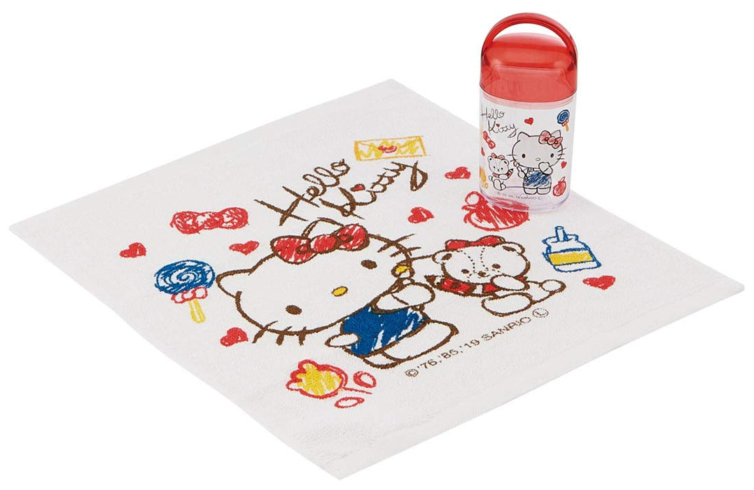 Skater Hello Kitty Wet Towel Set with Case - Sanrio 32 x 30.5 cm - OA5-A Skater- Japan Figure Store - #1 Bring To You The Best Japanese Goods