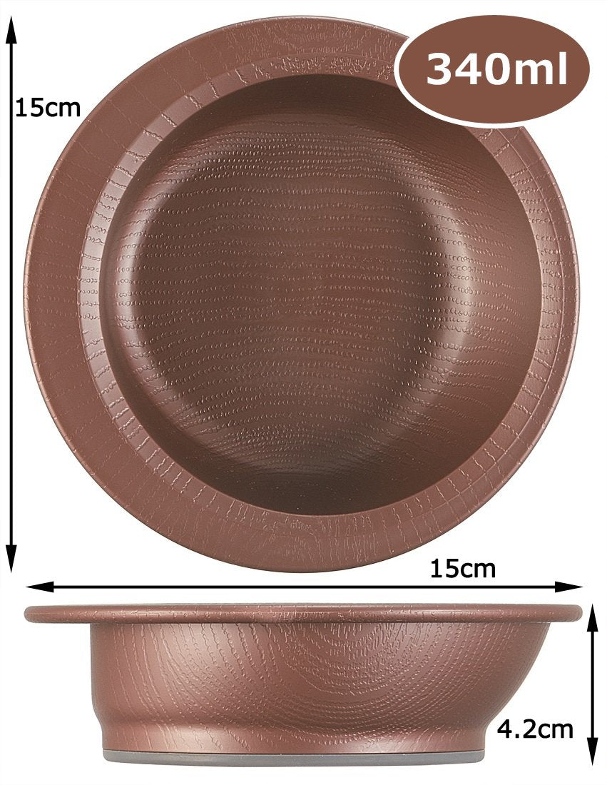 Skater Brown 340ml Easy Scooping Bowl Wood Grain Made in Japan- Japan Figure Store - #1 Bring To You The Best Japanese Goods