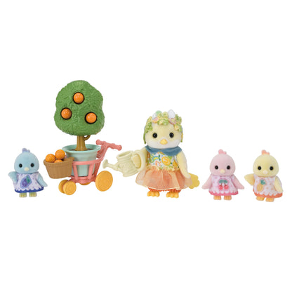 Epoch Sylvanian Families Dolls Citrus Bird Family Set Ages 3+ Dollhouse Toy