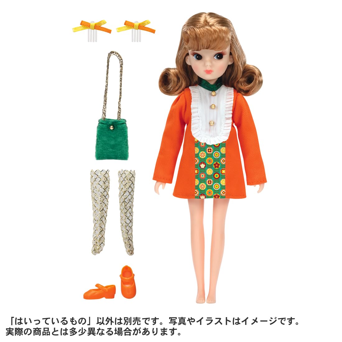 Takara Tomy 100th Anniversary Retro Licca-Chan Doll with Orange Lips for Ages 3+- Japan Figure Store - #1 Bring To You The Best Japanese Goods