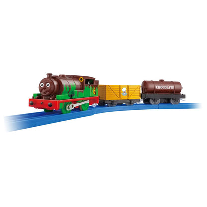 Train Thomas Percy Plarail Ts-23 de Takara Tomy avec wagons de marchandises au chocolat