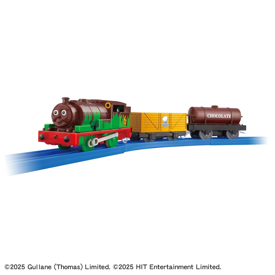 Takara Tomy Plarail Ts-23 Thomas Percy Train Toy with Chocolate Freight Cars