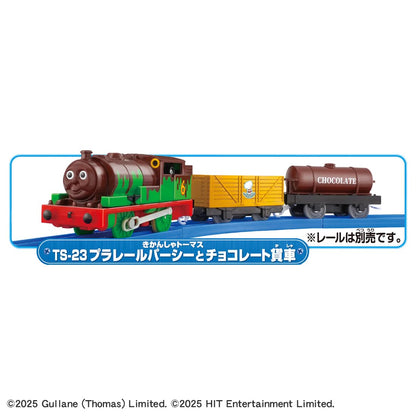 Train Thomas Percy Plarail Ts-23 de Takara Tomy avec wagons de marchandises au chocolat