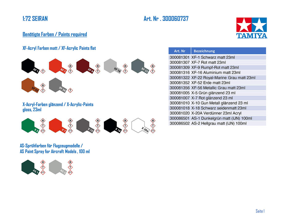 Tamiya 1/72 Japanese Navy Aichi M6A1 Seiran Plastic Model 60737- Japan Figure Store - #1 Bring To You The Best Japanese Goods