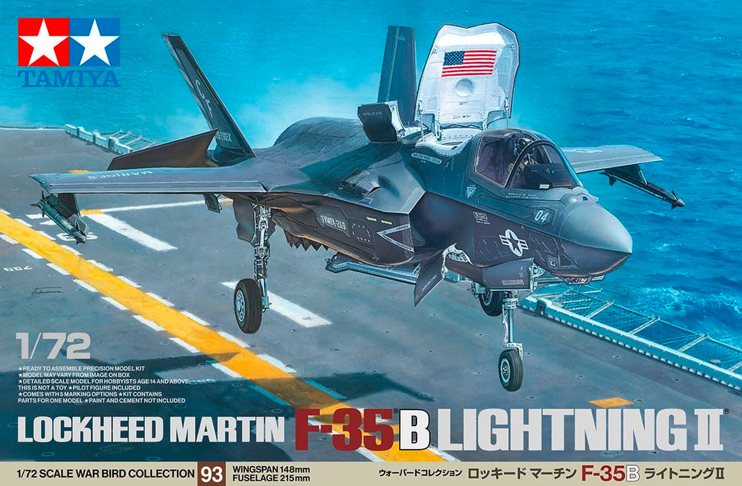 Tamiya 1/72 F-35B Lightning II Model Kit Warbird Series 60793