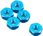 Tamiya 2mm Aluminum Lock Nuts (Blue) - Pack of 5 Mini 4WD Upgrade Parts- Japan Figure Store - #1 Bring To You The Best Japanese Goods
