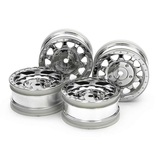 Tamiya BBX Chrome Plated Wheels 26mm Width +2mm Offset (4 Pieces)- Japan Figure Store - #1 Bring To You The Best Japanese Goods