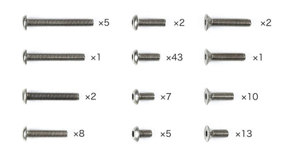Tamiya Xm-01 Titanium Screw Set 47509 High Durability Screws- Japan Figure Store - #1 Bring To You The Best Japanese Goods