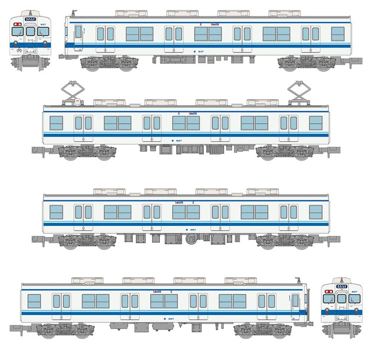 Tomytec Tetsudou Collection Tobu Railway 8000 Type 8127 4-Car Set Japan Model- Japan Figure Store - #1 Bring To You The Best Japanese Goods