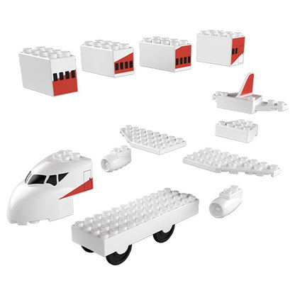 Takara Tomy Tomica Plarail Blocks Airplane Toy - Build & Play Set