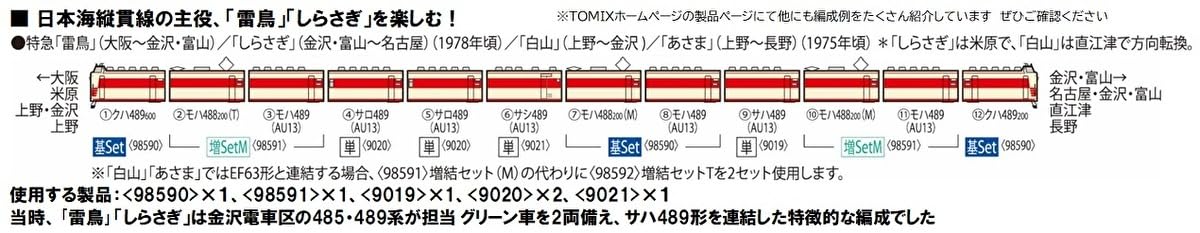 Tomytec Tomix N Gauge JR 485 Series Car Extension Set T 98592 Model Train- Japan Figure Store - #1 Bring To You The Best Japanese Goods