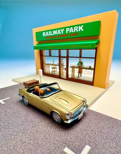 Tomytec Diocolle Cafe Terrace Set with Mini Car and Dolls 335269