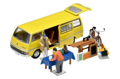 Tomytec Geocolle 1/64 Scale Car Snap 25A Flea Market Set with Doll 325246