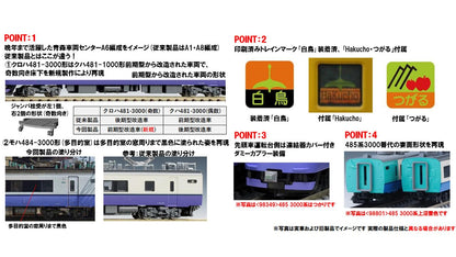 Tomytec Jr 485 3000 Series Swan Basic Set Railway Model Train 97603