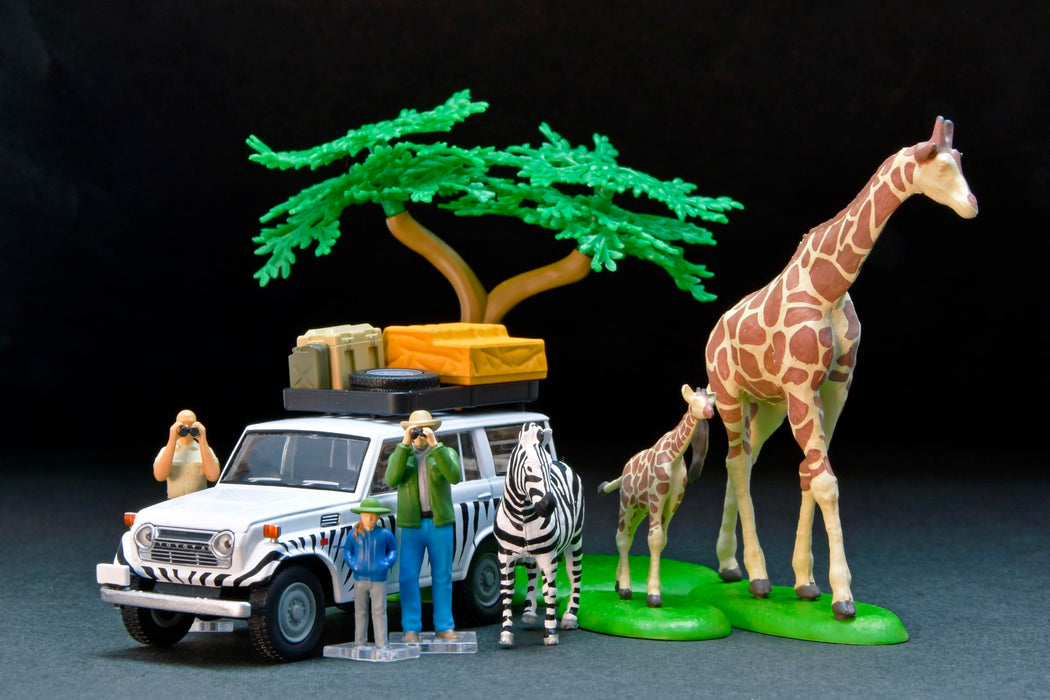 Tomytec Kaiyodo Tomica Vintage 64 Safari Set with Toyota Land Cruiser FJ56V- Japan Figure Store - #1 Bring To You The Best Japanese Goods