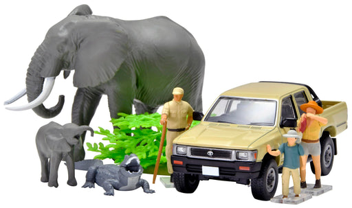Tomytec Safari 2 Toyota Hilux 4WD Pickup Double Cab Model Set- Japan Figure Store - #1 Bring To You The Best Japanese Goods