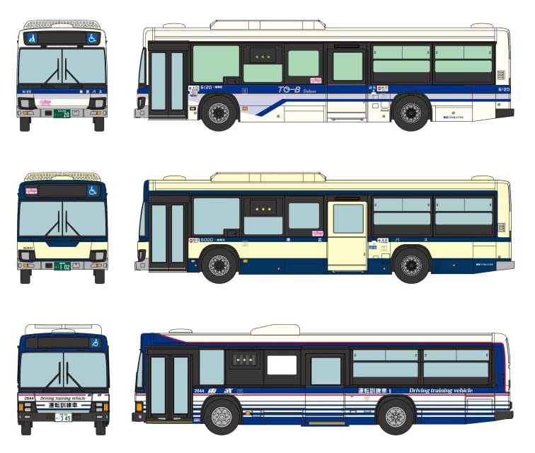 Tomytec The Bus Collection Tobu Bus 20th Anniversary Paint Set of 3 Diorama Supplies- Japan Figure Store - #1 Bring To You The Best Japanese Goods