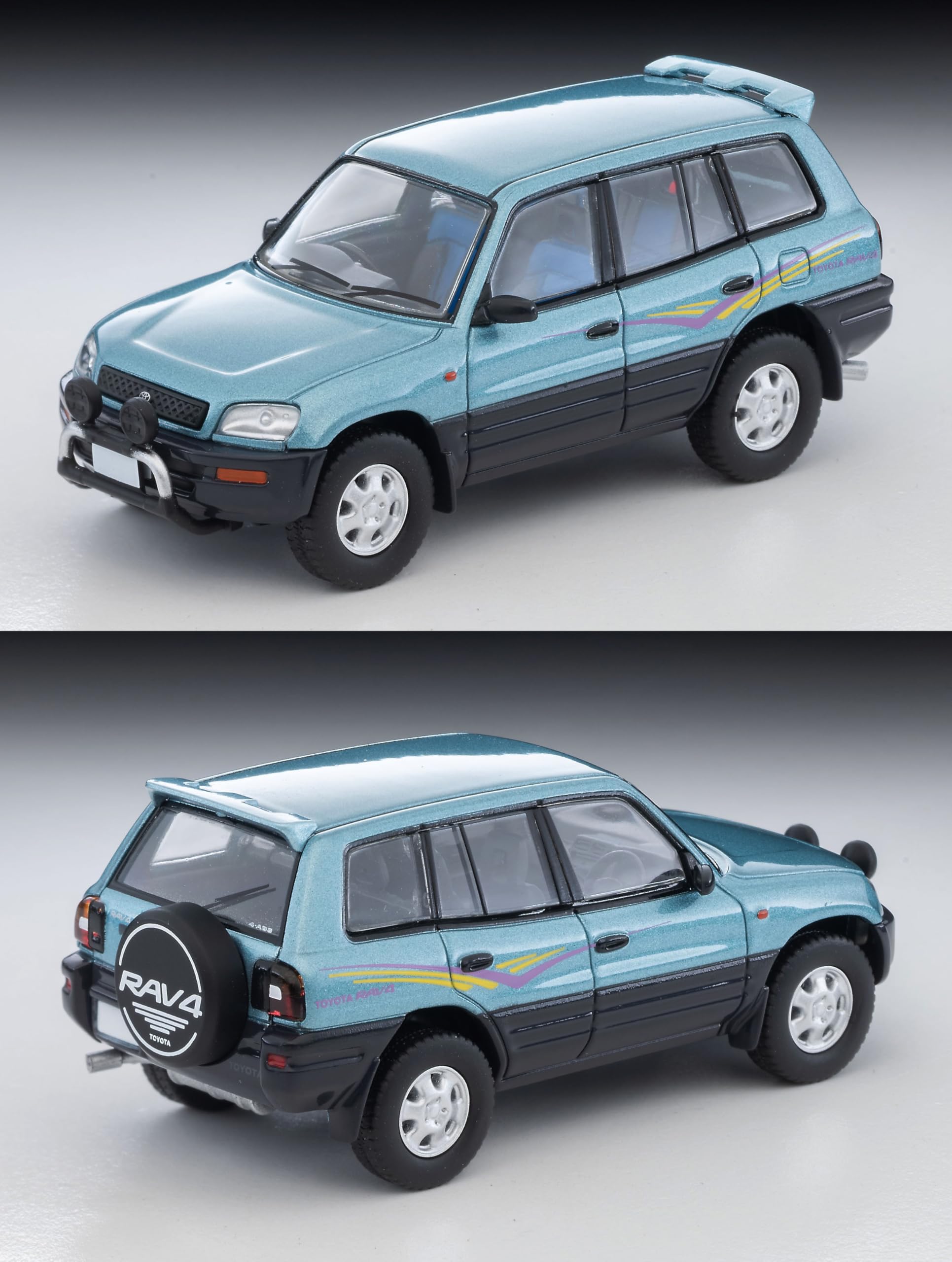 Tomytec 1/64 Toyota Rav4L V Light Blue/Gray 1995 Model - Limited Vintage Neo