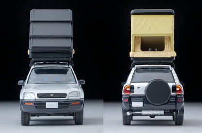 Tomytec 1/64 LV-N354C Toyota RAV4J Silver with Tent and Figure Model
