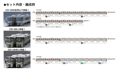 Tomytec Tomix N Gauge 223-2000 Series 4-Car Train Set with Safety Hood