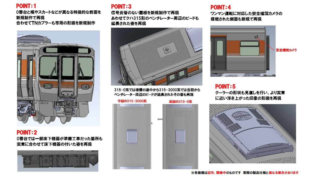 Tomytec Tomix N Gauge JR 315 3000 Series Model Train Set 98598- Japan Figure Store - #1 Bring To You The Best Japanese Goods