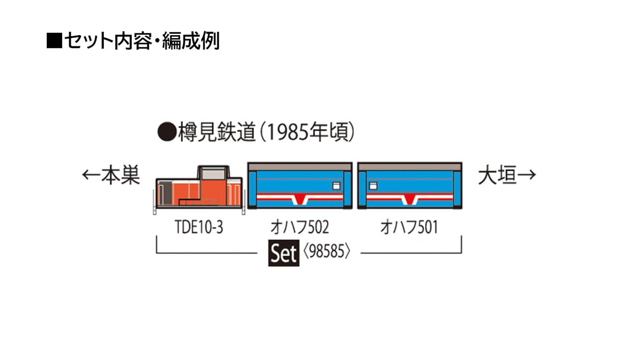 Tomytec Tomix N Gauge Tarumi Railway Tde10 3 Ohafu 500 Train Model Set 98585- Japan Figure Store - #1 Bring To You The Best Japanese Goods
