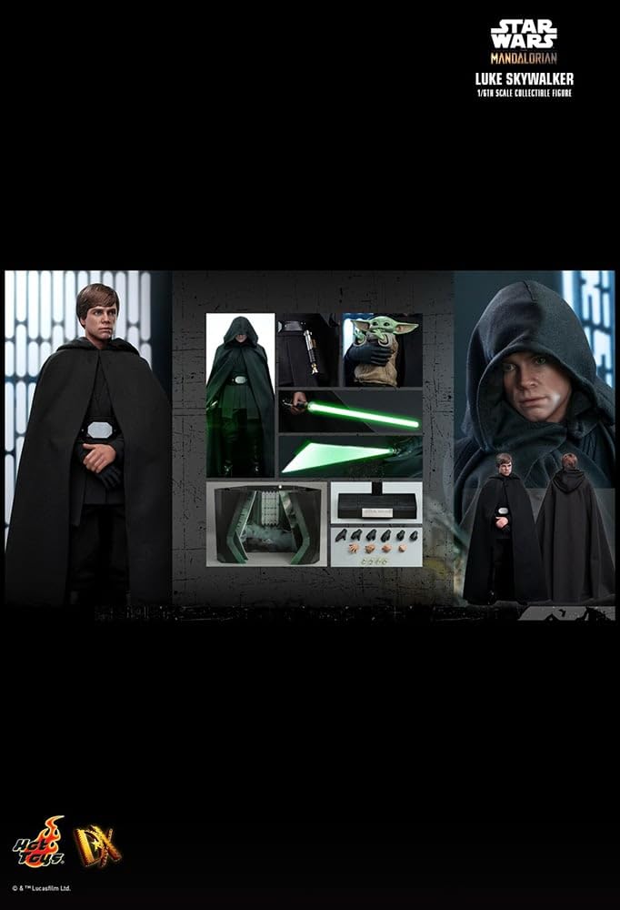 Hot Toys TV Masterpiece DX Mandalorian Luke Skywalker 1/6 Scale Figure Black