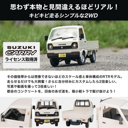 Raywood 1/10 Scale Suzuki Carry RC Truck D12 2WD RTR with Battery White- Japan Figure Store - #1 Bring To You The Best Japanese Goods