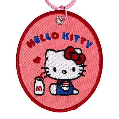 Sanrio Hello Kitty Embroidered Patch Keychain Grand Prize Edition Polyester