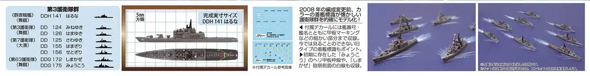 FUJIMI 401638 Gunkan Series 36 Jmsdf Escort Flotilla 3 1998 1/3000 Scale- Japan Figure Store - #1 Bring To You The Best Japanese Goods