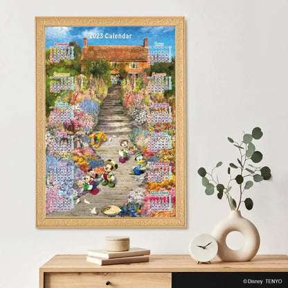 TENYO D1000-092 Jigsaw Puzzle Disney Characters Sunny Garden Calendar 2023 1000 Pieces- Japan Figure Store - #1 Bring To You The Best Japanese Goods