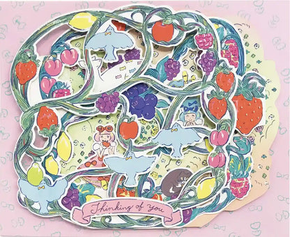 Sanrio Futaribon-Chan Birthday Thank You Celebration Greeting Card Kitazawa- Japan Figure Store - #1 Bring To You The Best Japanese Goods