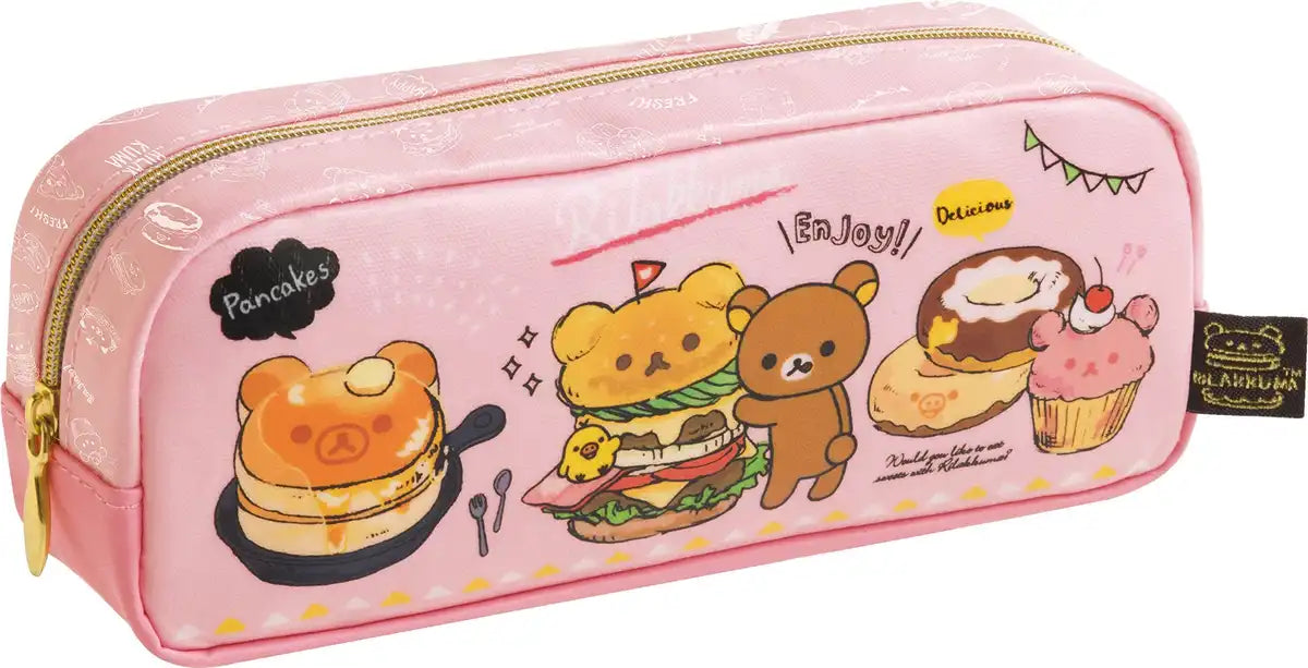 San-X Rilakkuma Pink Pen Pouch Compact Storage Model Py71501- Japan Figure Store - #1 Bring To You The Best Japanese Goods