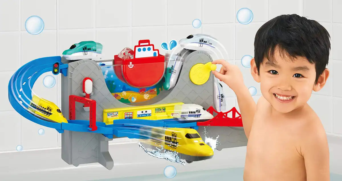 Bath Toy Train Undersea Tunnel! Hokkaido Shinkansen Hayabusa & Doctor Yellow Set- Japan Figure Store - #1 Bring To You The Best Japanese Goods