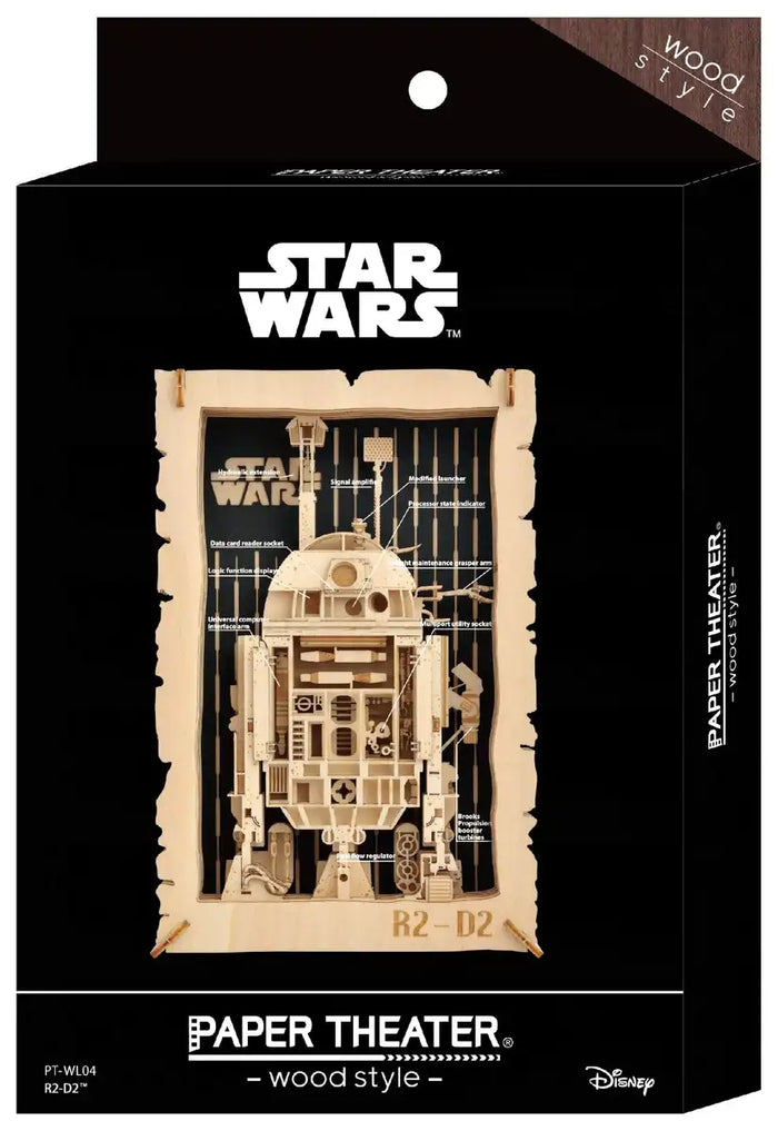 ENSKY Paper Theater Pt-Wl04 Wood Style Studio Ghibli Star Wars R2-D2- Japan Figure Store - #1 Bring To You The Best Japanese Goods