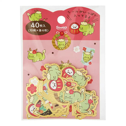 Sanrio New Year's Cards and Stickers Set - Tatsu & Accessories Flake Stickers- Japan Figure Store - #1 Bring To You The Best Japanese Goods