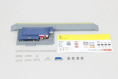 Rokuhan Z Gauge S047-1 Station Bldg Set Blue- Japan Figure Store - #1 Bring To You The Best Japanese Goods