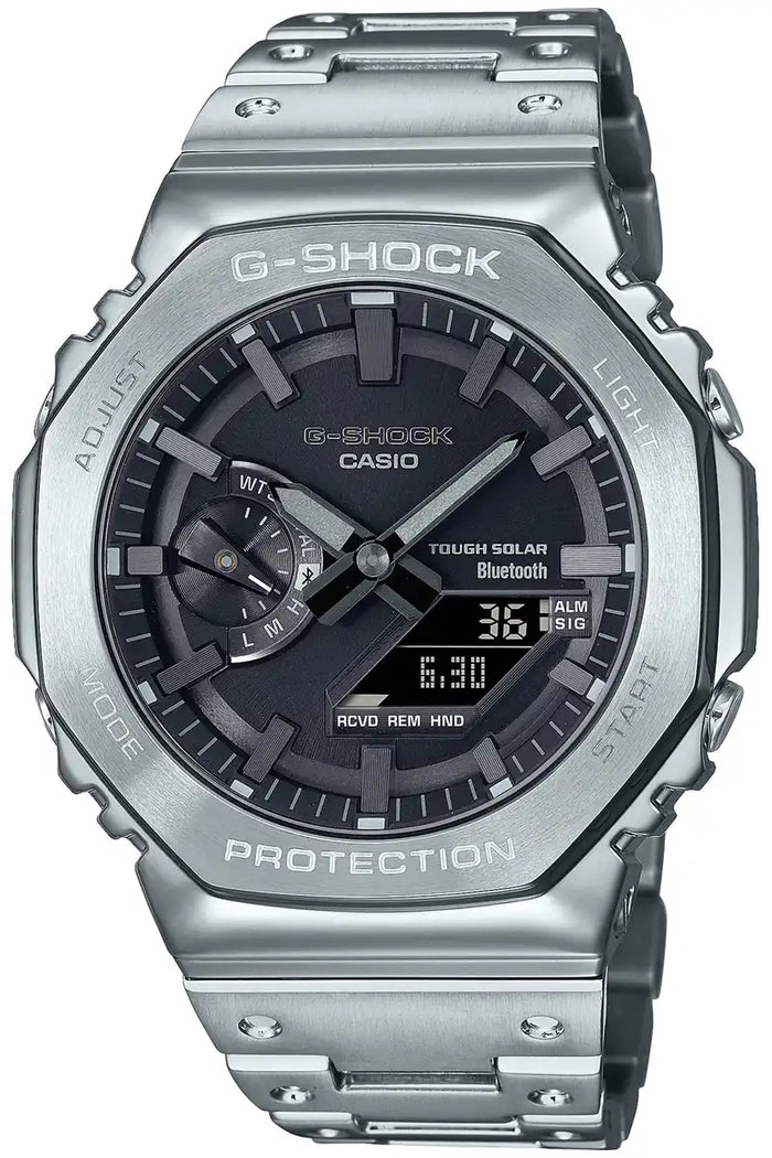 Casio G-Shock GM-B2100D-1Ajf Full Metal Solar Men's Silver Watch with Bluetooth- Japan Figure Store - #1 Bring To You The Best Japanese Goods