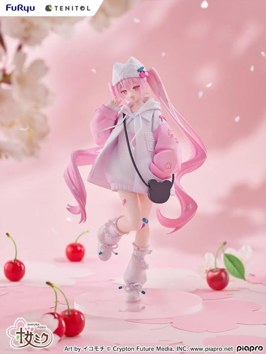 Fuyu Tenitol Sakura Miku Cool Style Petit Figure 7.5 Inches Painted Plastic Model Vendor