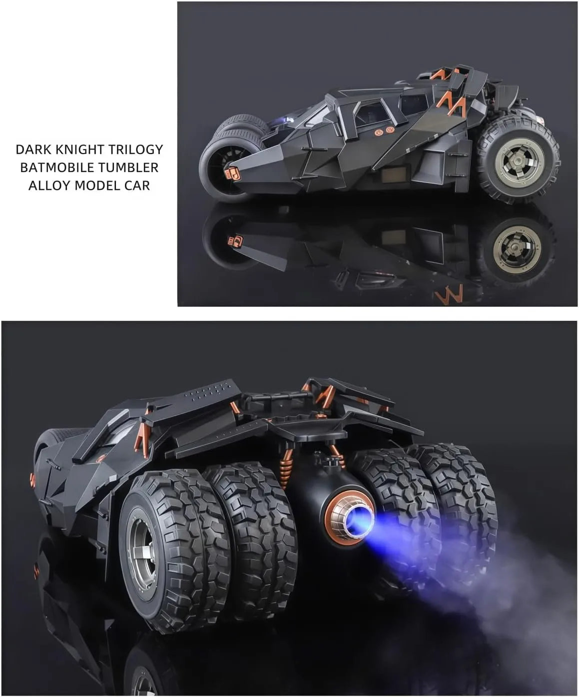 Hanshanyan 1:18 Alloy Batmobile Dark Knight Tumbler with Light Sound