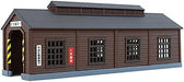Rokuhan Z Gauge S051-1 Wooden Locomotive Shed Dark Brown