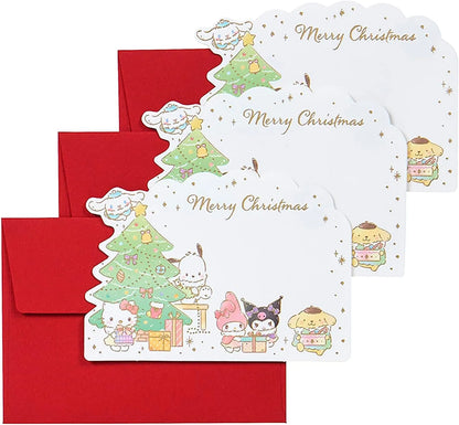 Sanrio Christmas Mini Message Card with Characters and Ornaments Pack JXMN 10-5 Vendor