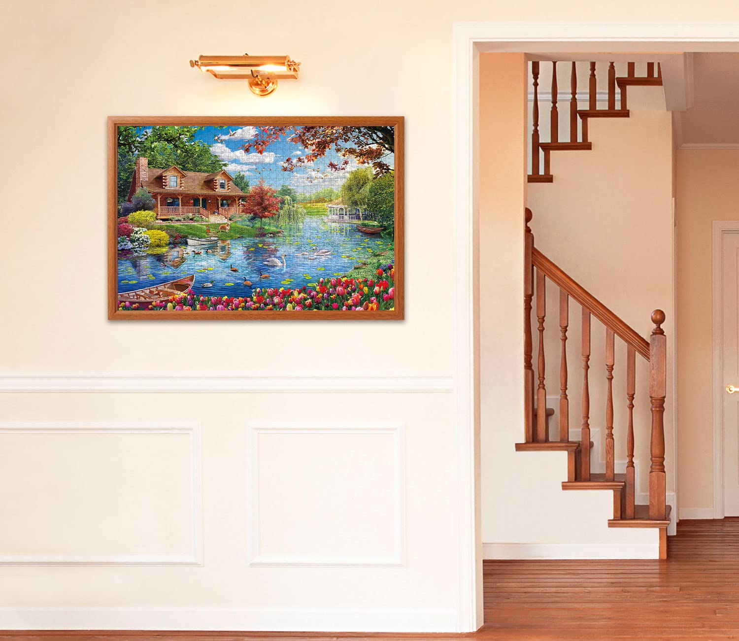 1000 Piece Jigsaw Puzzle Angelo Bonito Shining Swan River (50X75Cm)- Japan Figure Store - #1 Bring To You The Best Japanese Goods