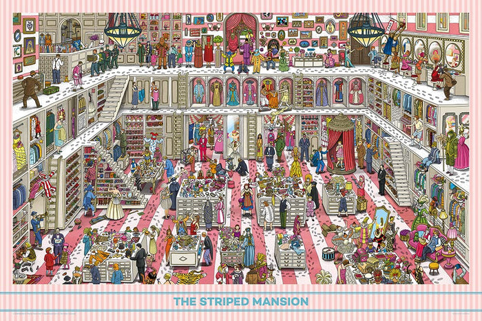 YANOMAN 10-1417 Jigsaw Puzzle The Striped Mansion 1000 Pieces- Japan Figure Store - #1 Bring To You The Best Japanese Goods