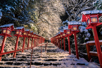 1000-Piece Jigsaw Puzzle Winter Weaving Superb View Kifune Shrine (Kyoto) (50 X 75Cm)- Japan Figure Store - #1 Bring To You The Best Japanese Goods