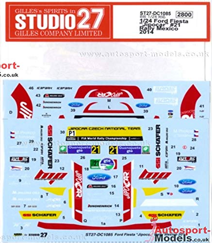 Studio27 Ford Fiesta Jipocar 21 Rally Mexico 2014 1/24 Japanese Model Scale Car Decal- Japan Figure Store - #1 Bring To You The Best Japanese Goods